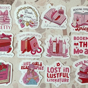 Spicy Book Lover Sticker Pack: Smutty Bookish Vinyl Decals