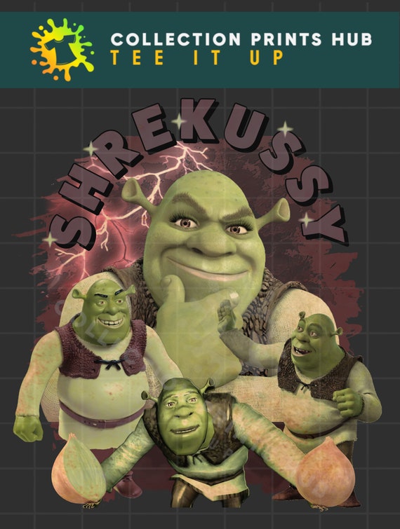 Shrek Vintage 90s PNG Great for T-shirt Shrek Shrekussy Meme 