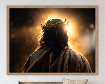 Jesus King DIGITAL DOWNLOAD Jesus Bibel Kunst, moderne Bibel Poster, Jesus Print Art Bibel, Home Decor Wandkunst, Boho Schrift