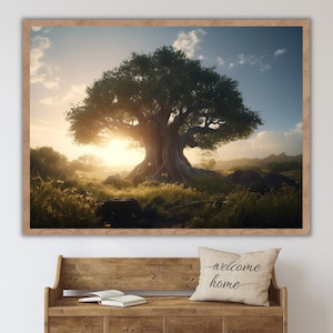 Tree of Life DIGITAL DOWNLOAD Jesus Bible Art, Modern Bible Poster, Jesus Print Art Bible, Home decor wall art, boho scripture