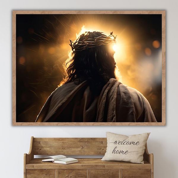 Jesus King DIGITAL DOWNLOAD Jesus Bibel Kunst, moderne Bibel Poster, Jesus Print Art Bibel, Home Decor Wandkunst, Boho Schrift