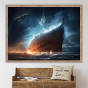 Arche Noah DIGITAL DOWNLOAD Jesus Bibel Kunst, moderne Bibel Poster, Jesus Print Art Bibel, Home Decor Wandkunst, Boho Schrift