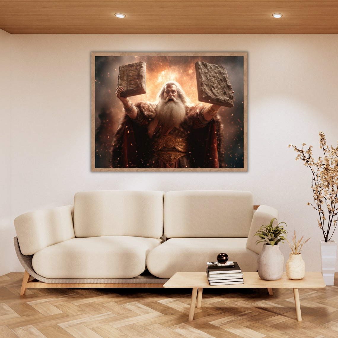Moses Ten Commandments DIGITAL DOWNLOAD Moses Bible Art, Modern ...