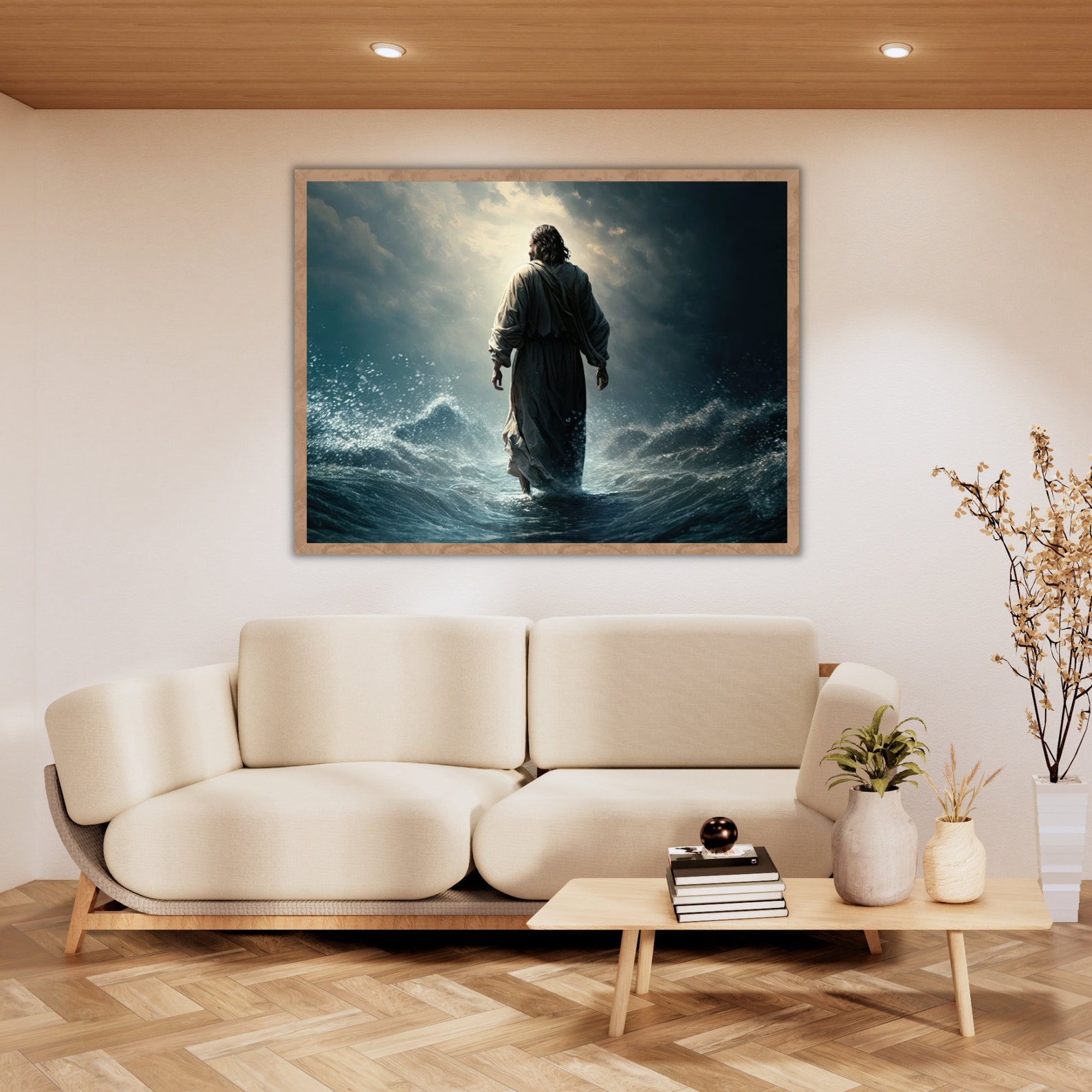 Jesus Walking on Water Wall Art Wonder Jesus the Messiah - Etsy