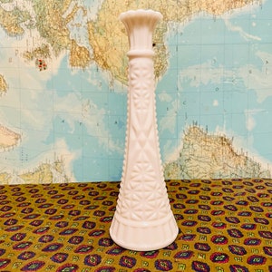 Vintage White Milk Glass Bud Vase