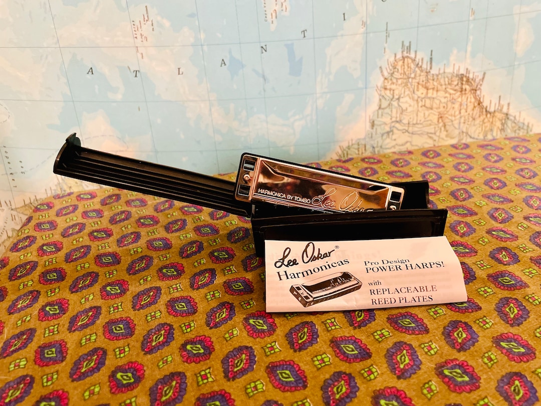 Vintage Harmonica by Tombo Lee Oskar Key of D Etsy