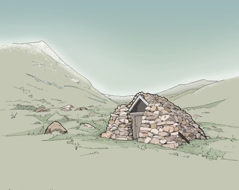 Garbh Choire Bothy Print