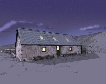 Callater Stable Bothy Print