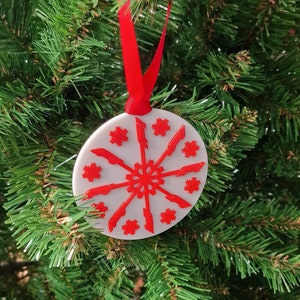 Formula 1 Inspired Snowflake Design Bauble - F1 Christmas Tree Decoration. image 3