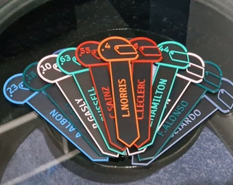 F1 Driver Bookmark: 3D Printed Formula 1 Racing Gift