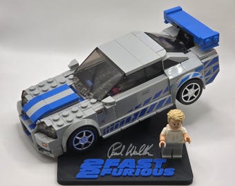 2 Fast 2 Furious/OEM Themed display stand to fit LEGO 2 Fast 2 Furious Skyline GTR R34 - 76917