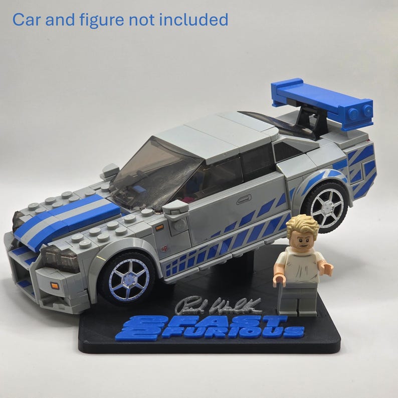 2 Fast 2 Furious/OEM Themed display stand to fit LEGO 2 Fast 2 Furious Skyline GTR R34 - 76917 image 2