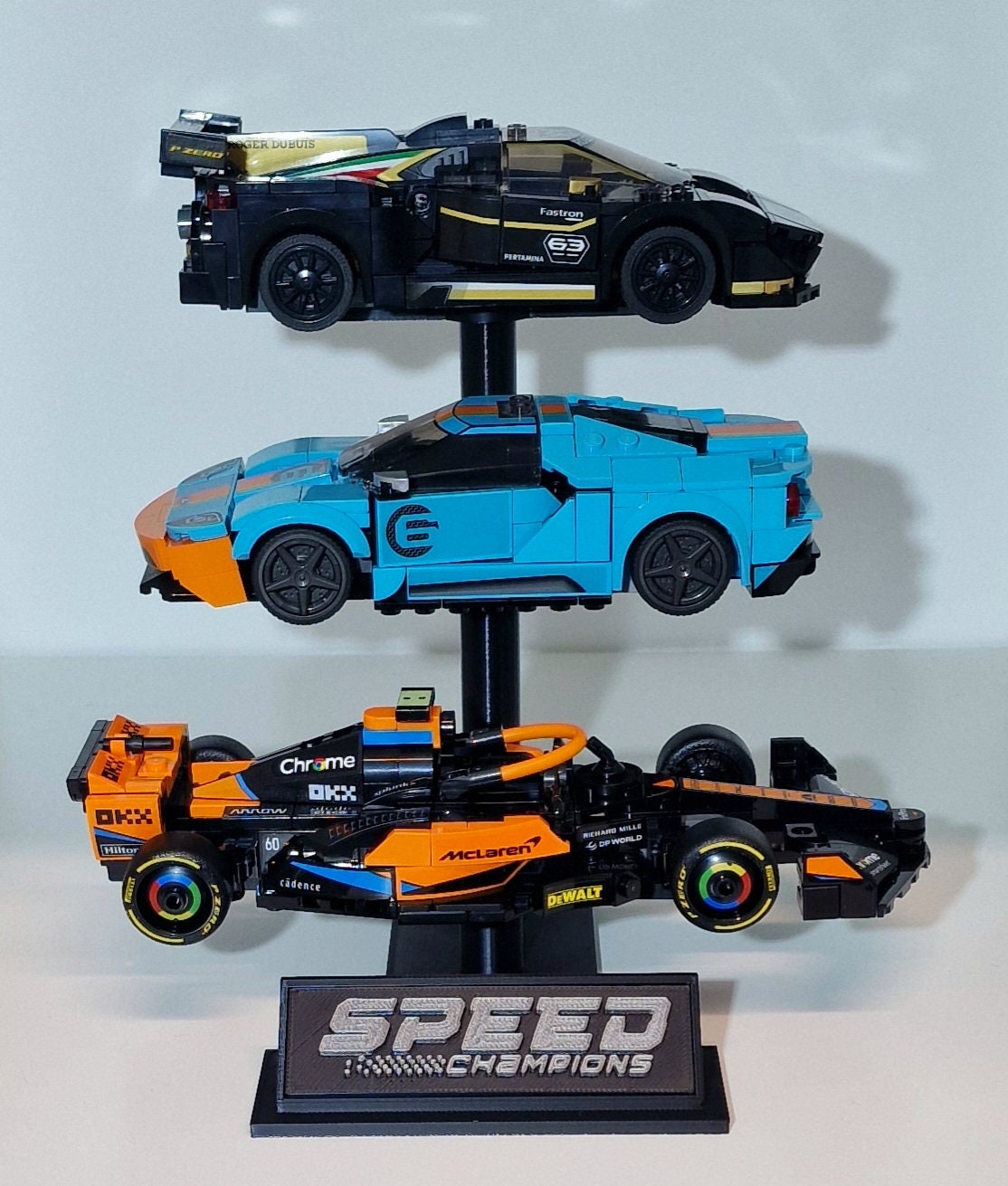 Customisable Branded Triple Riser Display Stand for Lego Speed ...