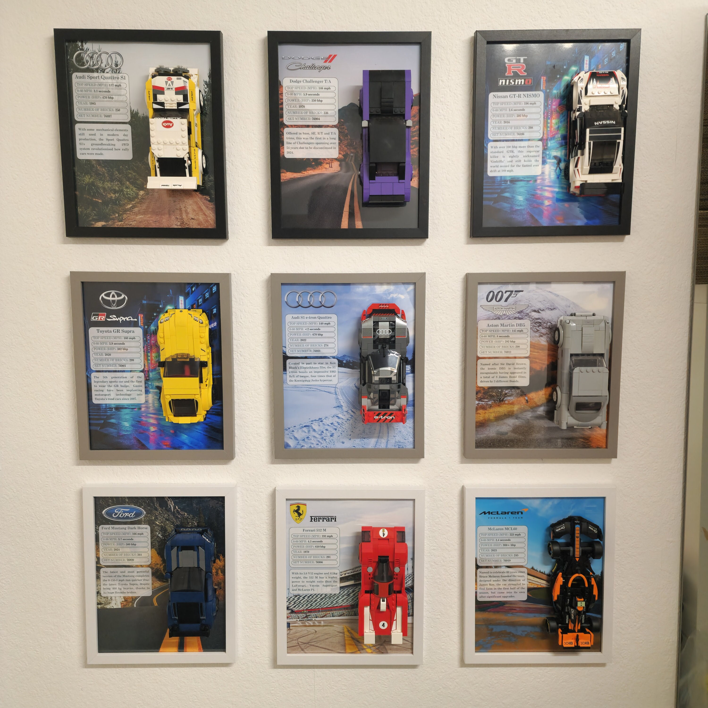 Scenic Display Frames for Lego Speed Champions Models With Facts and ...