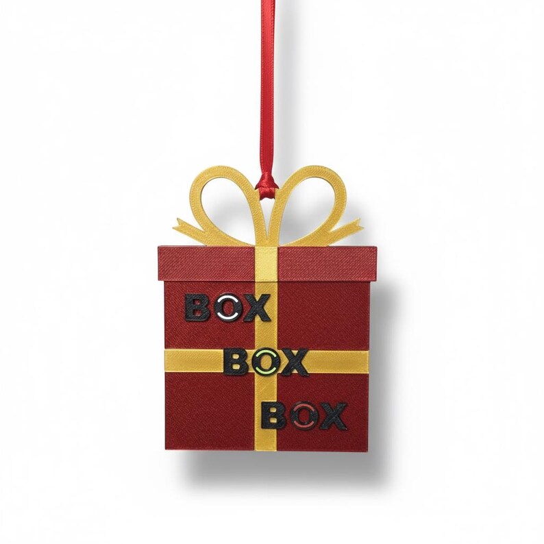 F1 inspired "Box Box Box" Present bauble - Formula 1 inspired Christmas tree decoration. image 2