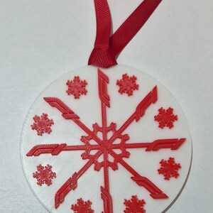 Formula 1 Inspired Snowflake Design Bauble - F1 Christmas Tree Decoration. image 4