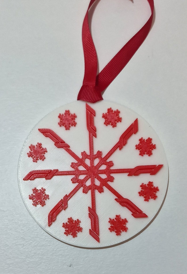 Formula 1 Inspired Snowflake Design Bauble - F1 Christmas Tree Decoration. image 4