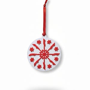 Formula 1 Inspired Snowflake Design Bauble - F1 Christmas Tree Decoration. image 2