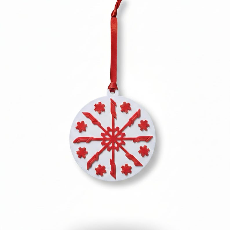 Formula 1 Inspired Snowflake Design Bauble - F1 Christmas Tree Decoration. image 2