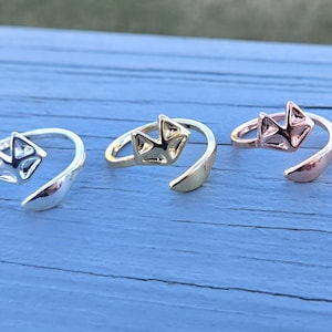 Anello Volpe, Regolabile. Regali per Lei, Anniversario, Compleanno, Mamma, Oro, Argento, Oro Rosa