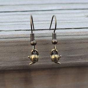 Tiny Teapot Earrings. Gifts For Her, Anniversary, Birthday, Bridesmaids, Gifts For Mom, Women. Miniature Teapot Earrings