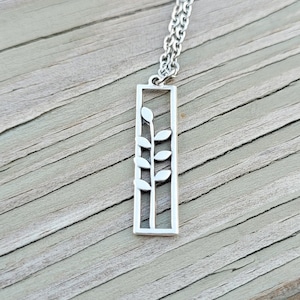 Silver Wheat Necklace. Gifts For Her, Anniversary, Birthday, Bridesmaids. Plant Necklace