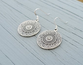 Moroccan Disc Earrings. Gifts For Her, Anniversary, Birthday, Bridesmaids. Circle Earrings, Disc Earrings