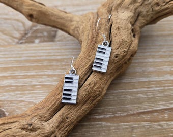 Piano Earrings. Gifts For Her, Anniversary, Birthday, Mom, Gifts For Women. Music Lover, Music Earrings. Sheet Music