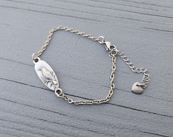 Raven Bracelet. Choose CHAIN OR BARS. Gift For Her, Anniversary, Birthday, Christmas, Gift For Mom, Gift For Women. Adjustable