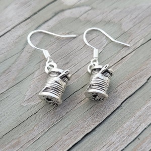Nadel & Faden Ohrringe. Geschenke für Sie, Jahrestag, Geburtstag, Brautjungfern. Quilter Geschenk
