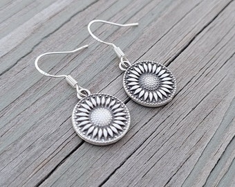 Sunflower Earrings. Gifts For Her, Anniversary, Birthday, Bridesmaids. Moroccan