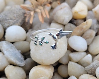 Hummingbird Ring, Adjustable. Gifts For Her, Anniversary, Birthday, Gifts For Women, Mom Gift. Bird Ring