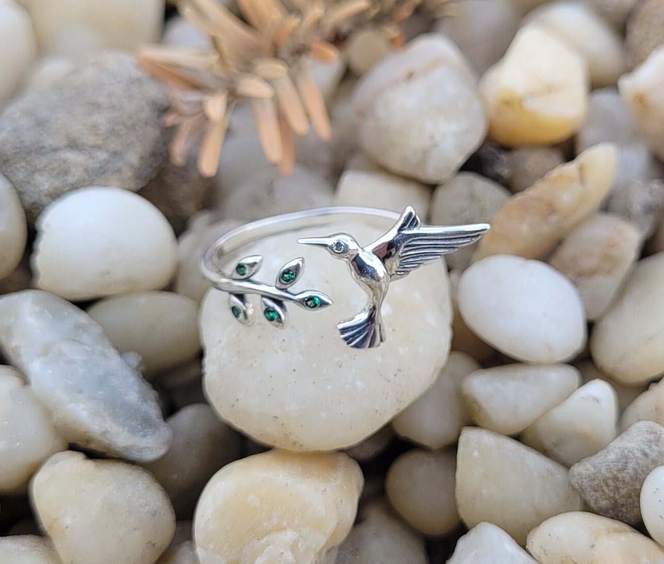 Hummingbird Ring, Adjustable. Sterling Silver. Gifts For Her, Anniversary, Birthday, Gifts For Women, Mom Gift. Bird Ring