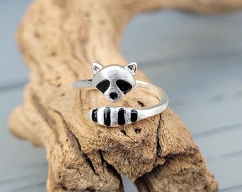 Raccoon Ring, Adjustable. Gifts For Her, Anniversary, Birthday, Gifts For Women, Gift For Mom. Racoon Ring