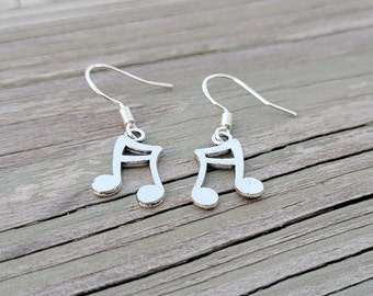 Orecchini In Argento 925 A Forma Di Nota Musicale E Chitarra – Regalo Per Lei