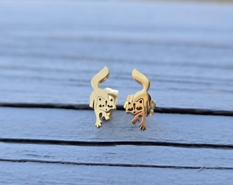 Aretes de mapache. Elige tu color. Aniversario, cumpleaños, regalo para damas de honor, regalo para mamá, regalo para mujer. Regalo para ella, aretes de animales.