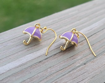 Umbrella Earrings. Choose Your Color. Gifts For Her, Anniversary, Birthday, Bridesmaids. Enamel Earrings