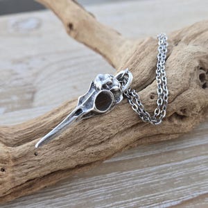 Raven Skull Necklace. Gifts For Her, Anniversary, Birthday, Christmas Gift, Bird Necklace, Crow Necklace. Gift For Him