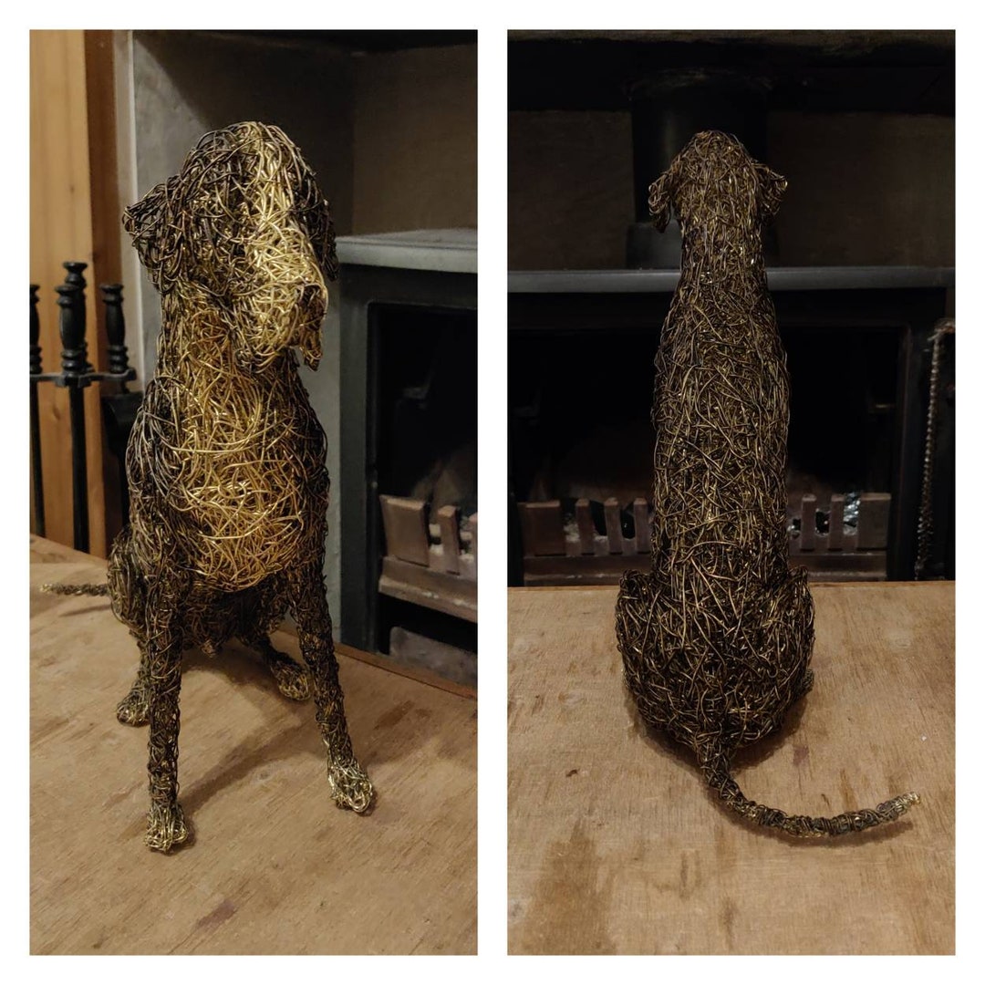 Bespoke Made to Order Wire Dog Sculptures. Etsy UK