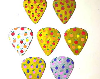 Tomatoes, berries, fruit guitar picks