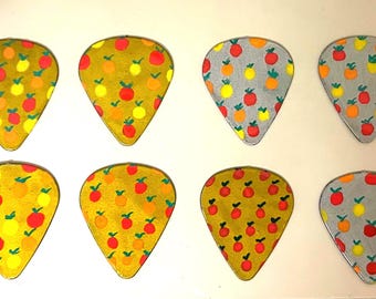 Hand-Painted Tomato Guitar Pick, Summer Fruit Design