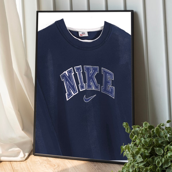 Vintage Nike Sweatshirt Illustration Digital Poster