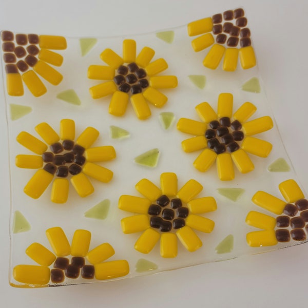 Hand made fused glass dish