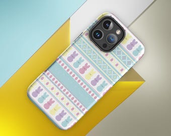 Marshmallow Bunny iPhone Tough Case, Easter Spring Accessories