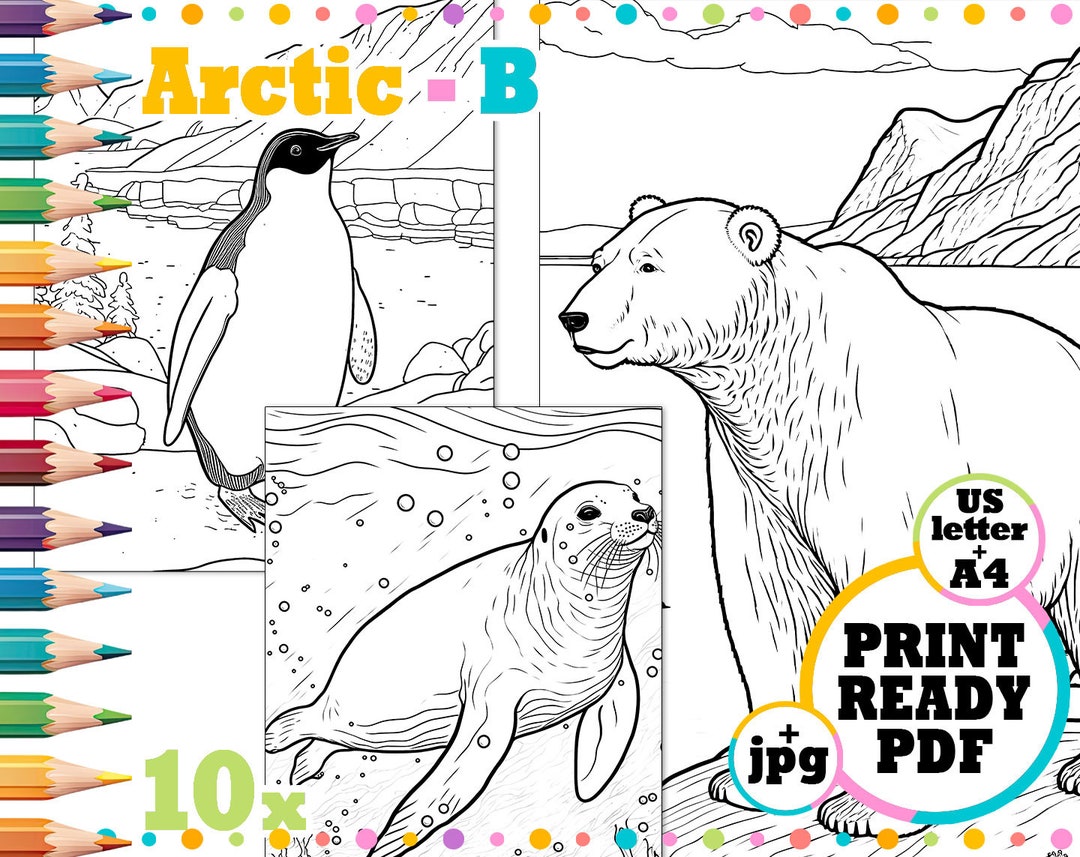 10 Arctic Animal Coloring Pages Free: Bring the Arctic to Life with Your Own Artistic Flair