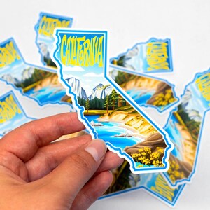 California Sticker 4" | Hand-Drawn State Sticker, California Decal, Waterproof Sticker, Car Decal, Bumper Sticker, Vinyl Decal image 3