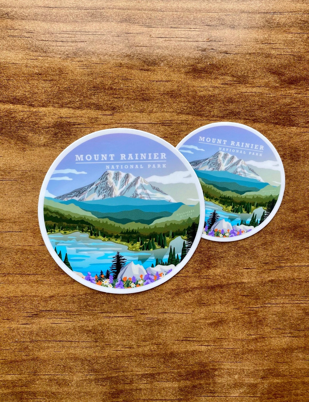 Mount Rainier National Park Sticker | Waterproof Vinyl Decal - Etsy