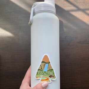 Yellowstone National Park Sticker | Arrowhead, Outdoor Lover, Outdoorsy Gift, Nature Sticker, Durable Vinyl Decal, Waterproof, Weatherproof image 3