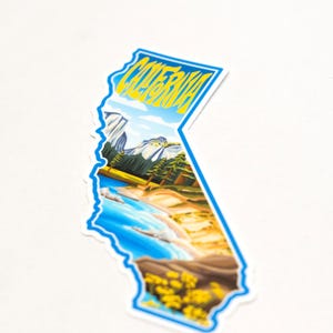 California Sticker 4" | Hand-Drawn State Sticker, California Decal, Waterproof Sticker, Car Decal, Bumper Sticker, Vinyl Decal image 4