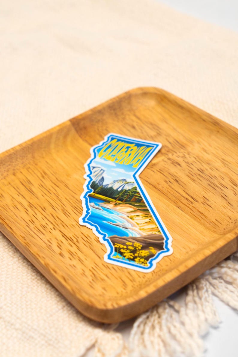 California Sticker 4" | Hand-Drawn State Sticker, California Decal, Waterproof Sticker, Car Decal, Bumper Sticker, Vinyl Decal image 6